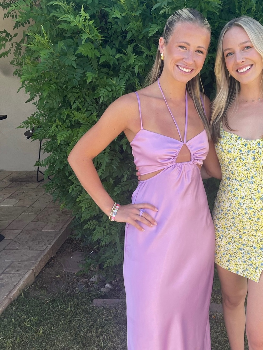 Show Me Your MuMu Lavender Cutout Satin Maxi Dress - Picture 1 of 1